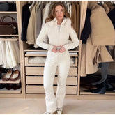 Women  Fur Collar Hooded Skiwear Fashion Solid Thicken Zipper High Waist Slim Outdoor Overalls Jumpsuit  Lady Winter Outwear SHOPEZRA L.L.C.