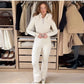 Women  Fur Collar Hooded Skiwear Fashion Solid Thicken Zipper High Waist Slim Outdoor Overalls Jumpsuit  Lady Winter Outwear SHOPEZRA L.L.C.