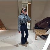 Women  Fur Collar Hooded Skiwear Fashion Solid Thicken Zipper High Waist Slim Outdoor Overalls Jumpsuit  Lady Winter Outwear SHOPEZRA L.L.C.