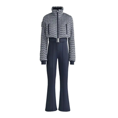 Women  Fur Collar Hooded Skiwear Fashion Solid Thicken Zipper High Waist Slim Outdoor Overalls Jumpsuit  Lady Winter Outwear SHOPEZRA L.L.C.