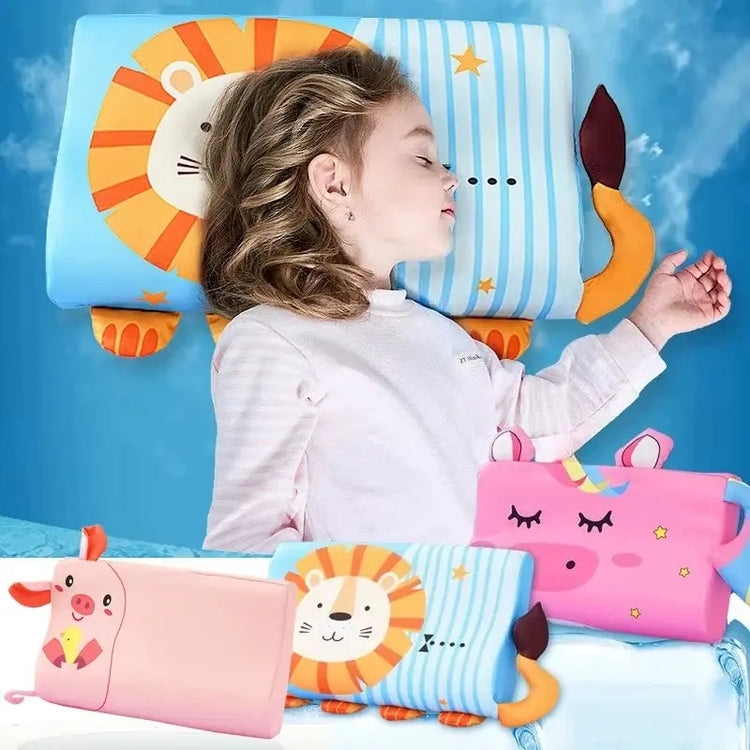 Four Seasons Baby Pillow Toddler Foam Bed Pillow Breathable Slow Rebound Baby Cartoon Neck Nursing Pillow Travel Cushion Bedding SHOPEZRA L.L.C.