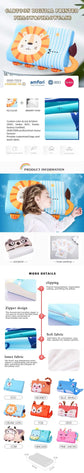 Four Seasons Baby Pillow Toddler Foam Bed Pillow Breathable Slow Rebound Baby Cartoon Neck Nursing Pillow Travel Cushion Bedding SHOPEZRA L.L.C.