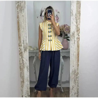 Lace Spliced Square Neck Spaghetti Strap Blouse Loose Fit Cropped 2026 Summer Women Chiffon Top Causal Delicate Lady Blusa by Dropshipman