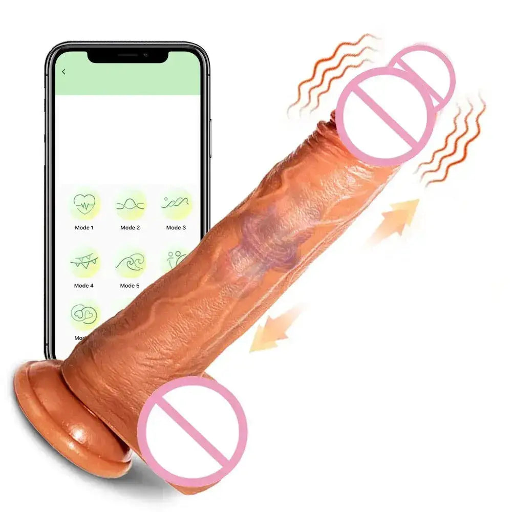 Remote Control Realistic Soft Penis Vibrator Telescopic Dildo Sex Toy for Women Artificial G Spot Thrusting Sexy Toy by Dropshipman