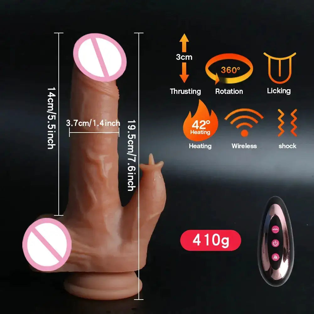 Remote Control Realistic Soft Penis Vibrator Telescopic Dildo Sex Toy for Women Artificial G Spot Thrusting Sexy Toy by Dropshipman