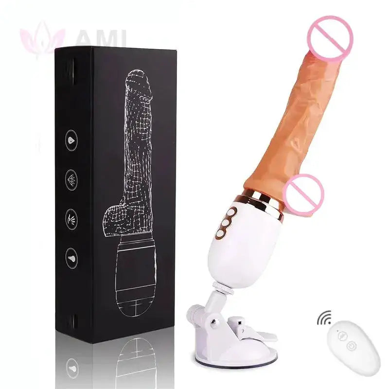 Remote Control Realistic Soft Penis Vibrator Telescopic Dildo Sex Toy for Women Artificial G Spot Thrusting Sexy Toy by Dropshipman