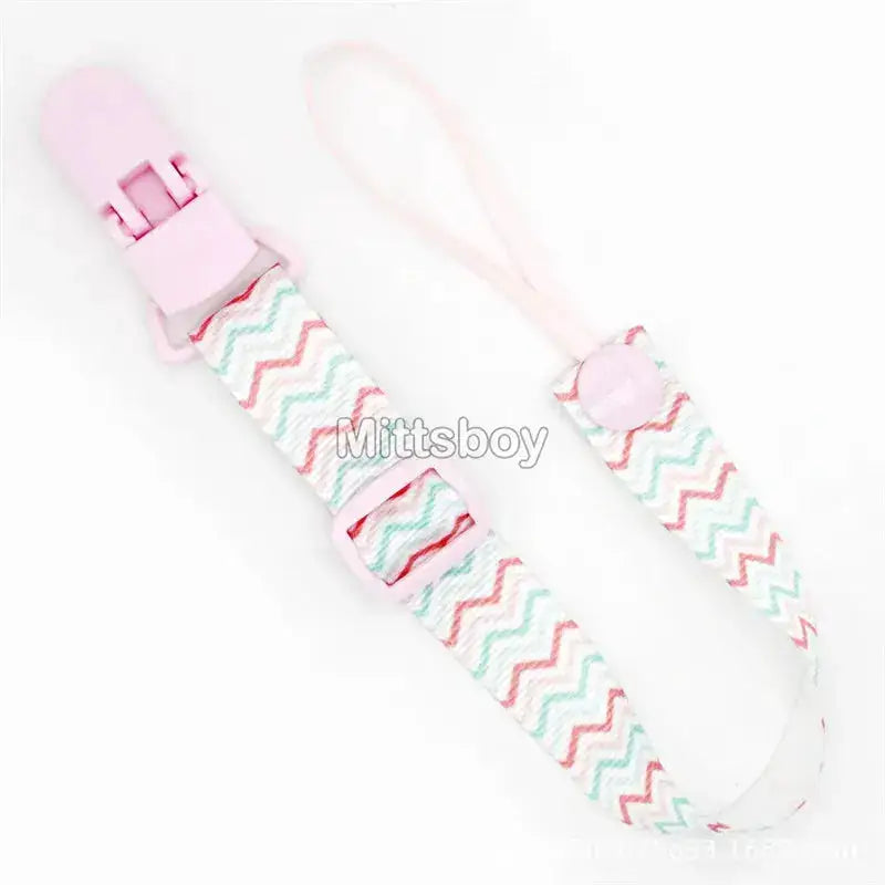 Fixed Button Baby Pacifier Clips Chains Ribbon Dummy Soother Holder Chains Anti-drop Buckle Strap for Pacifier Baby Feeding Gift by Dropshipman