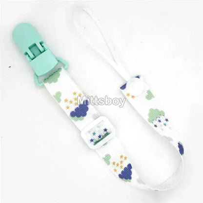 Fixed Button Baby Pacifier Clips Chains Ribbon Dummy Soother Holder Chains Anti-drop Buckle Strap for Pacifier Baby Feeding Gift by Dropshipman