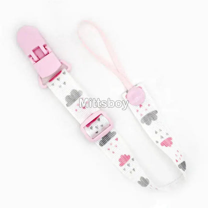 Fixed Button Baby Pacifier Clips Chains Ribbon Dummy Soother Holder Chains Anti-drop Buckle Strap for Pacifier Baby Feeding Gift by Dropshipman