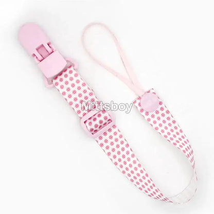 Fixed Button Baby Pacifier Clips Chains Ribbon Dummy Soother Holder Chains Anti-drop Buckle Strap for Pacifier Baby Feeding Gift by Dropshipman