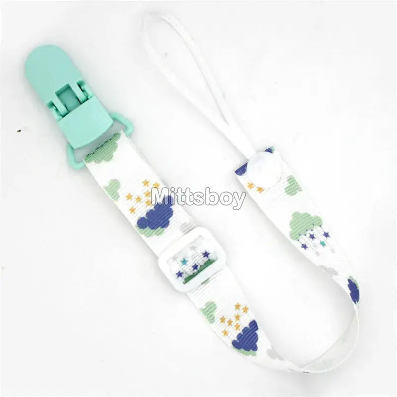 Fixed Button Baby Pacifier Clips Chains Ribbon Dummy Soother Holder Chains Anti-drop Buckle Strap for Pacifier Baby Feeding Gift SHOPEZRA L.L.C.