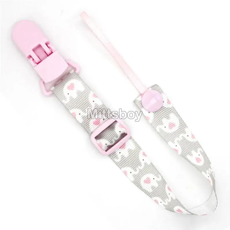 Fixed Button Baby Pacifier Clips Chains Ribbon Dummy Soother Holder Chains Anti-drop Buckle Strap for Pacifier Baby Feeding Gift SHOPEZRA L.L.C.