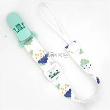Fixed Button Baby Pacifier Clips Chains Ribbon Dummy Soother Holder Chains Anti-drop Buckle Strap for Pacifier Baby Feeding Gift SHOPEZRA L.L.C.
