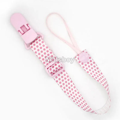 Fixed Button Baby Pacifier Clips Chains Ribbon Dummy Soother Holder Chains Anti-drop Buckle Strap for Pacifier Baby Feeding Gift SHOPEZRA L.L.C.