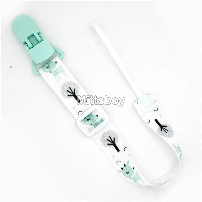 Fixed Button Baby Pacifier Clips Chains Ribbon Dummy Soother Holder Chains Anti-drop Buckle Strap for Pacifier Baby Feeding Gift SHOPEZRA L.L.C.