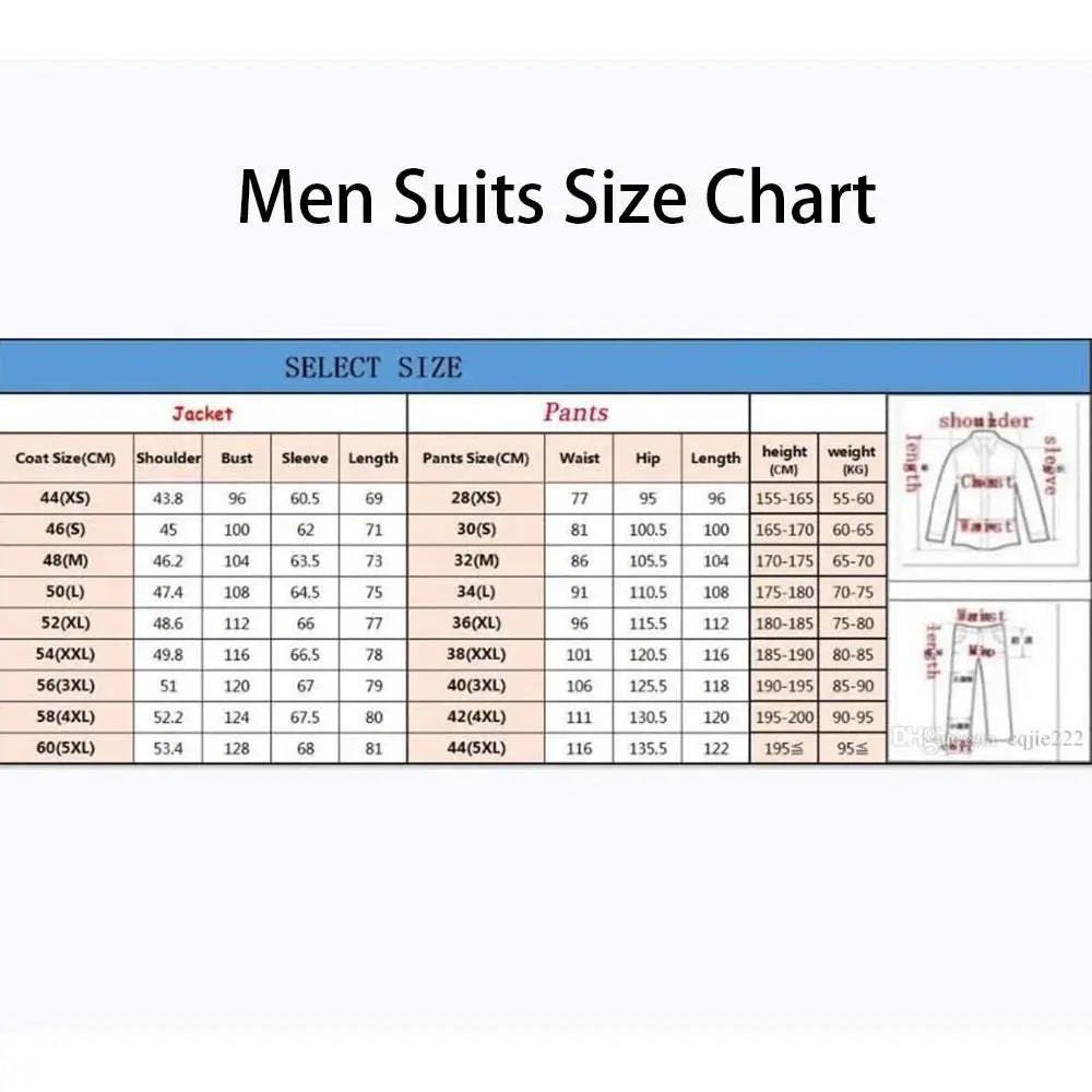 SHOPEZRA L.L.C. men's formal 3-piece suit set with slim-fit jacket, pants, and vest for stylish occasions, includes single-button jacket