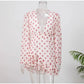 Lady Flare Puff Sleeve V Neck Mini Dress Women Floral Print Sexy Ruched Hem Bodycon Chic Dresses 2026 Party Summer Gowns Petite SHOPEZRA L.L.C.
