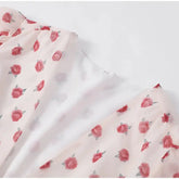 Lady Flare Puff Sleeve V Neck Mini Dress Women Floral Print Sexy Ruched Hem Bodycon Chic Dresses 2026 Party Summer Gowns Petite SHOPEZRA L.L.C.