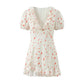 Lady Flare Puff Sleeve V Neck Mini Dress Women Floral Print Sexy Ruched Hem Bodycon Chic Dresses 2026 Party Summer Gowns Petite SHOPEZRA L.L.C.