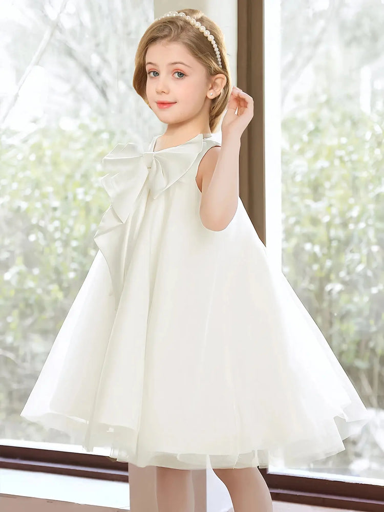 Big Bow Girl Dress Cute Girl Birthday Party Dress Wedding Flower Girl Dress Washing Dress Holy Communion Dress SHOPEZRA L.L.C.
