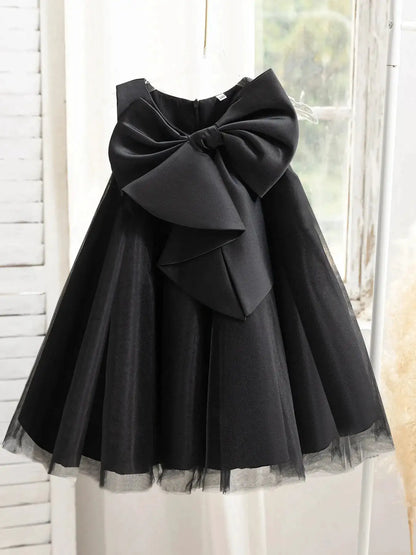 Big Bow Girl Dress Cute Girl Birthday Party Dress Wedding Flower Girl Dress Washing Dress Holy Communion Dress by Dropshipman