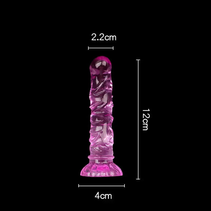 Pink textured anal dildo with suction cup from SHOPEZRA L.L.C., designed for adult male and female anal pleasure.