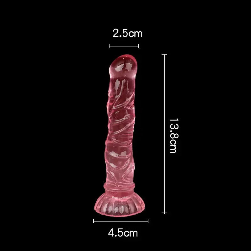 Pink textured anal plug with suction cup, designed for adult male and female pleasure, from SHOPEZRA L.L.C.