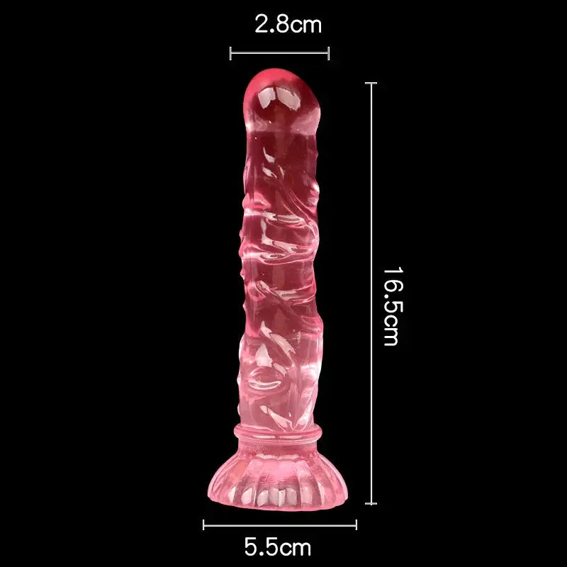 Pink textured anal plug with suction cup, designed for adult male and female pleasure, by SHOPEZRA L.L.C.
