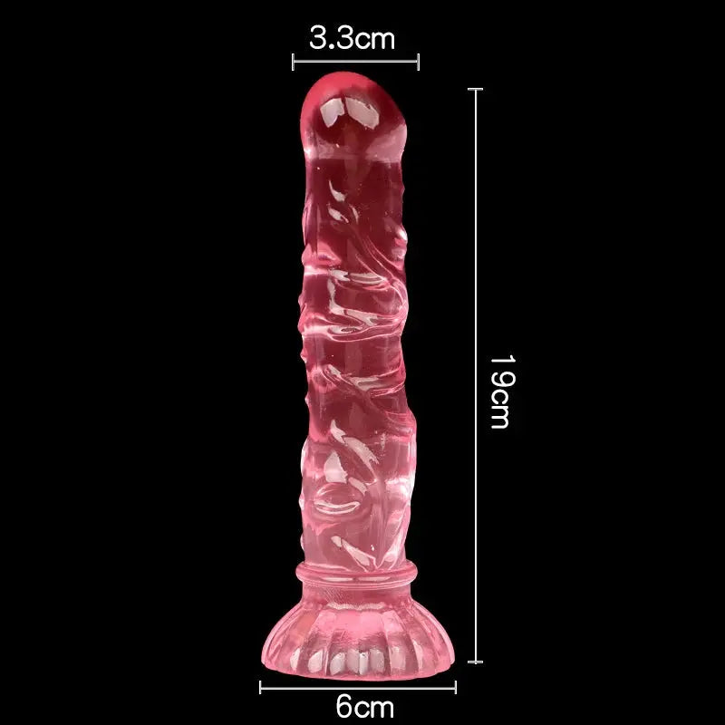 Pink textured anal plug with suction cup, designed for adult male and female anal stimulation, by SHOPEZRA L.L.C.