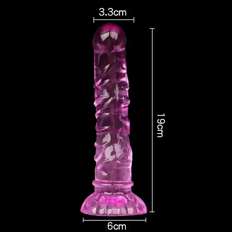 Pink anal plug with textured surface and suction cup, designed for adult male and female pleasure, by SHOPEZRA L.L.C.