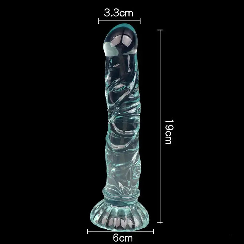 Pink textured anal plug with suction cup, designed for adult male and female use, featuring a realistic dildo shape.