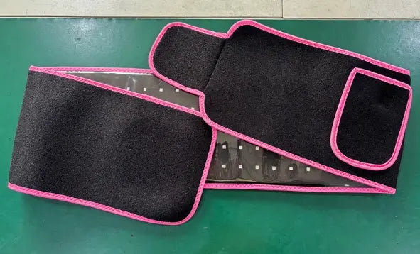 Pink LED Infrared Belt Therapy Device by SHOPEZRA L.L.C. for pain relief and muscle relaxation.