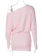 Dulzura Sexy Long Sleeve Mini Dress Oblique Shoulder Solid Simple Dresses Party Club Birthday Vacation Date Y2K Women Clothes SHOPEZRA L.L.C.