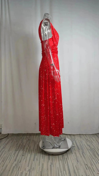 Elegant Dress Vestidos Dresses 2025 Woman Off Shoulder Solid Color Sleeveless Banquet Irregular Hem Temperament Commuting Slim by Dropshipman