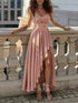 Elegant Dress Vestidos Dresses 2025 Woman Off Shoulder Solid Color Sleeveless Banquet Irregular Hem Temperament Commuting Slim by Dropshipman