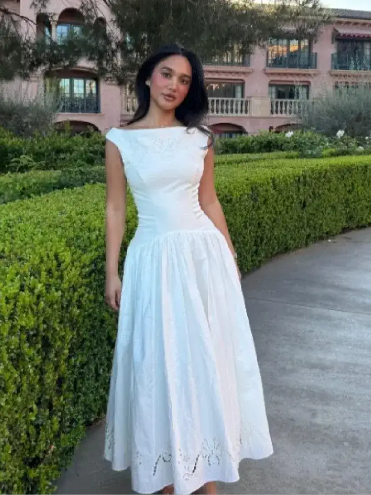 Trendy Minimalist Dress Romantic Stylish Vintage Dresses Women Bridesmaid Party Modest Street Summer Outfits by Dropshipman