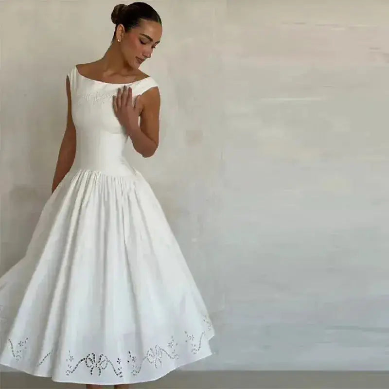 Trendy Minimalist Dress Romantic Stylish Vintage Dresses Women Bridesmaid Party Modest Street Summer Outfits by Dropshipman