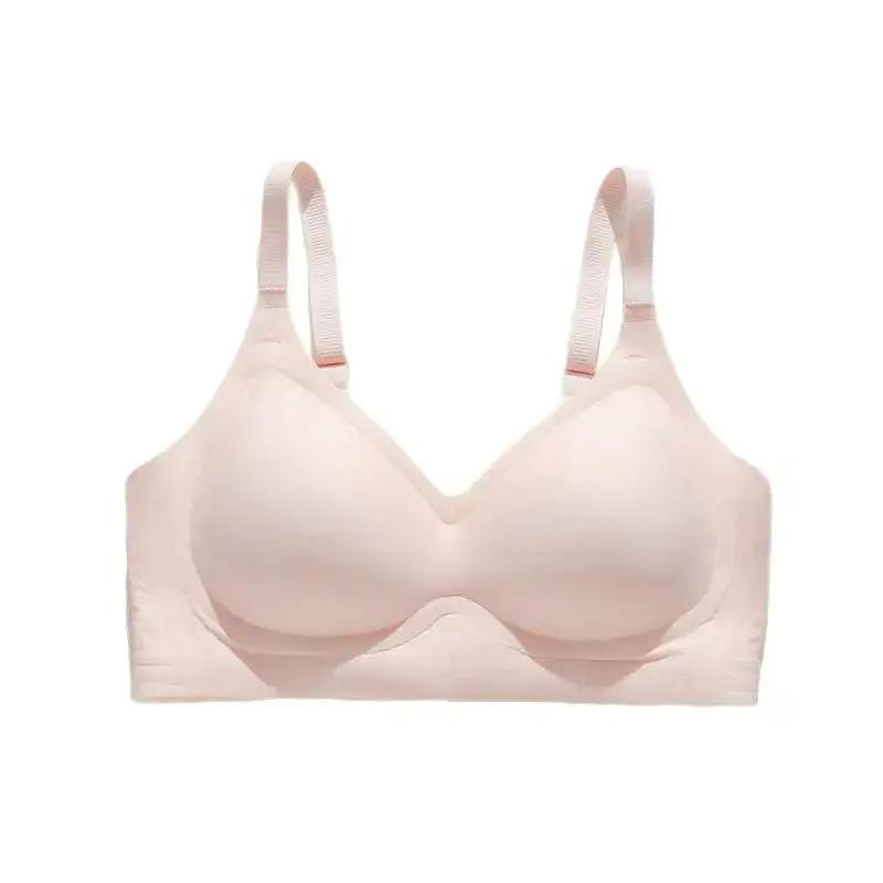 Summer Breathable Large Size Underwear Anti-Sagging Thin Push-Up Jelly Underwear Upper Support Breast Fixed Cup Women&