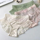 New recommend pure sexy lace translucent underwear mesh ruffled women&