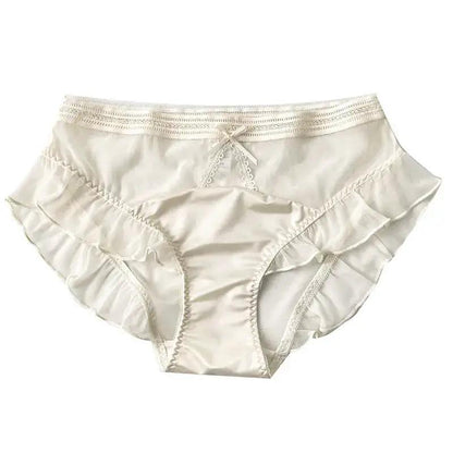 New recommend pure sexy lace translucent underwear mesh ruffled women&