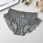 New recommend pure sexy lace translucent underwear mesh ruffled women&