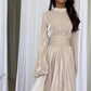 Muslim Modest Dress for Women Lace Up Pleated Long Dresses Jalabiya Ramadan Morocco Dubai Kaftan Islam Vestidos Arab Robe Abayas SHOPEZRA L.L.C.