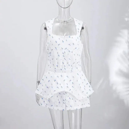Casual Printed Mini Dress Women Full Sleeve Button V-neck Lady Short Dresses Waist Tape 2026 Spring Summer Female Robe Beach by Dropshipman