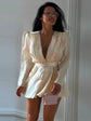 Casual Printed Mini Dress Women Full Sleeve Button V-neck Lady Short Dresses Waist Tape 2026 Spring Summer Female Robe Beach SHOPEZRA L.L.C.