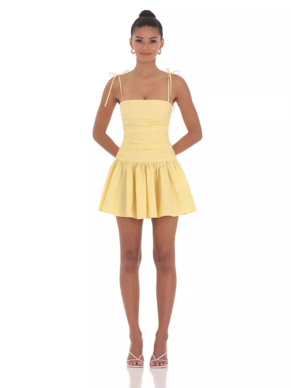 Pink lace pleated short dress for women, stylish summer 2024 European and American fashion, inspired by Spice Girl style by SHOPEZRA L.L.C.