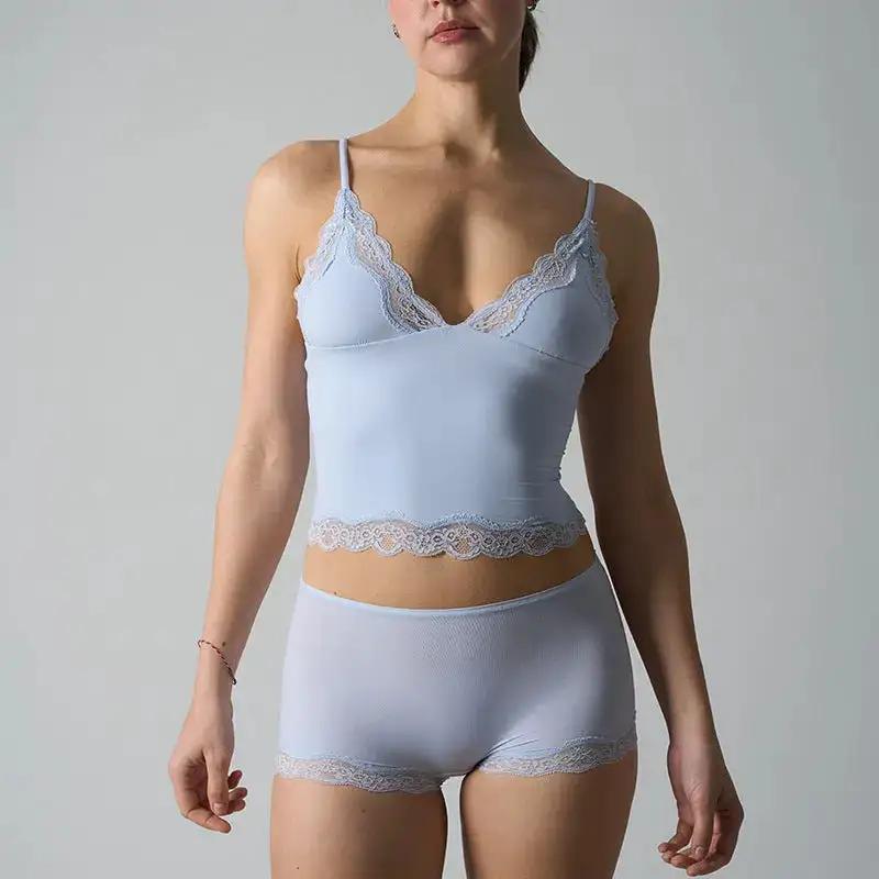 FIT EVERYBODY LACE SET Lace suit Lightweight Lace Triangle Strap Boxer Lace Underwear Women by Dropshipman