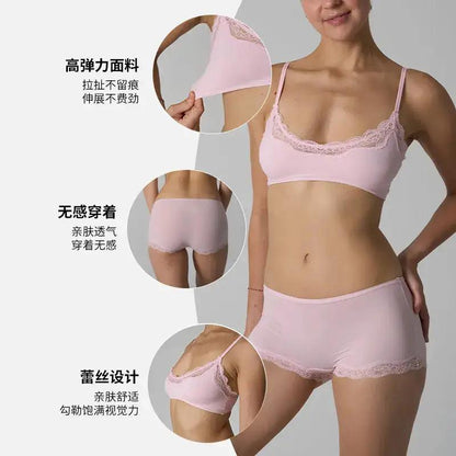 FITS EVERYDODY LACE SET Lace Underwear suit Naked Breathable French Bra Underwear Women by Dropshipman