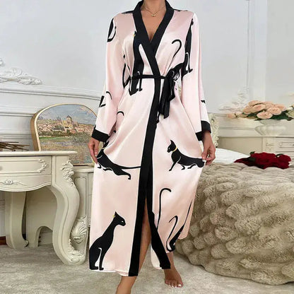 Wedding Party Dress Fashion Printed Robe Women&