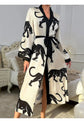 Wedding Party Dress Fashion Printed Robe Women&