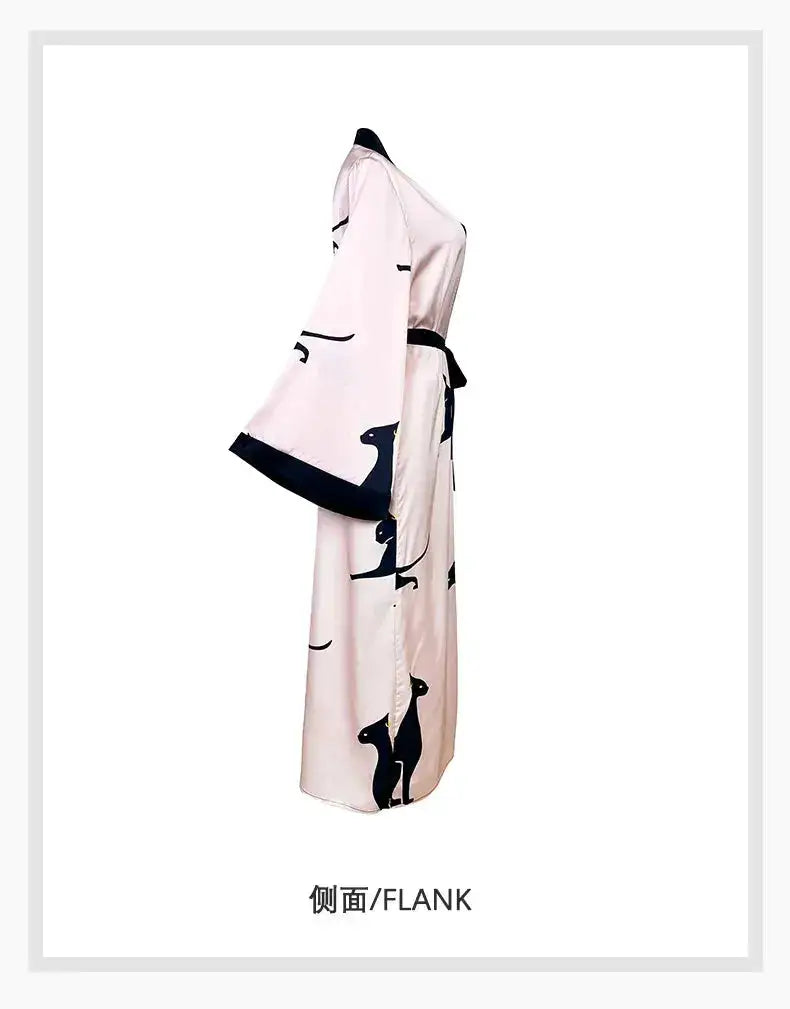 Wedding Party Dress Fashion Printed Robe Women&